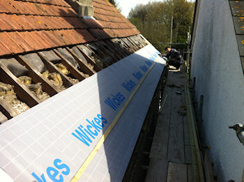 New roof, reclaimed tiles