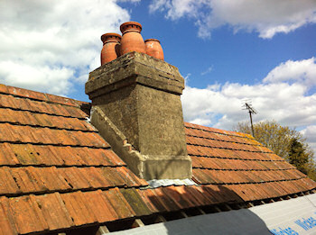 New roof, reclaimed tiles