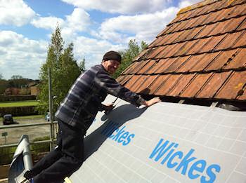 New roof, reclaimed tiles