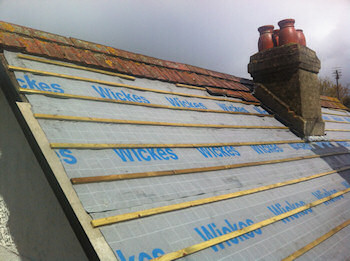 New roof, reclaimed tiles