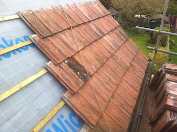 New roof, reclaimed tiles