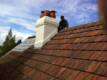 New roof, reclaimed tiles