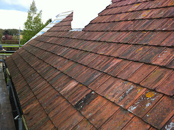 New roof, reclaimed tiles