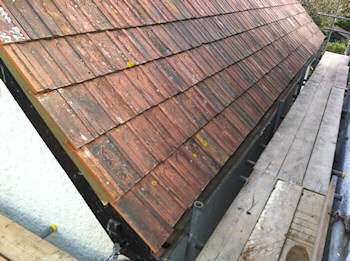 New roof, reclaimed tiles