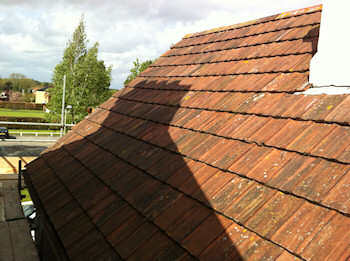 New roof, reclaimed tiles