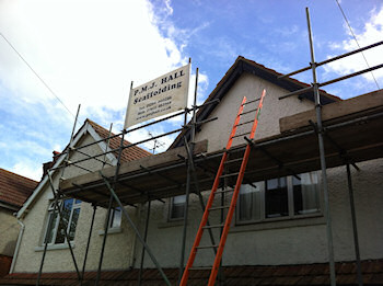 New roof, reclaimed tiles